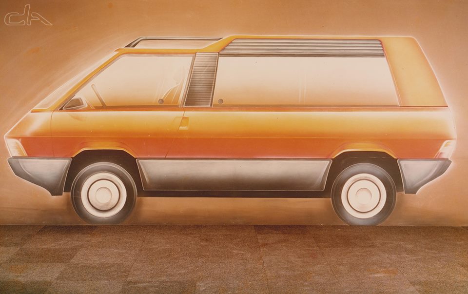Renault Espace - dessin orange